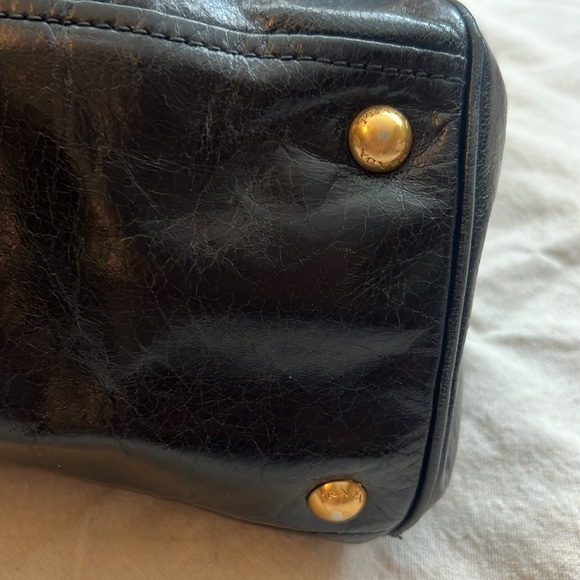 Prada Black Satchel Tote Authentic With Two Zippers - Picture 5 of 15
